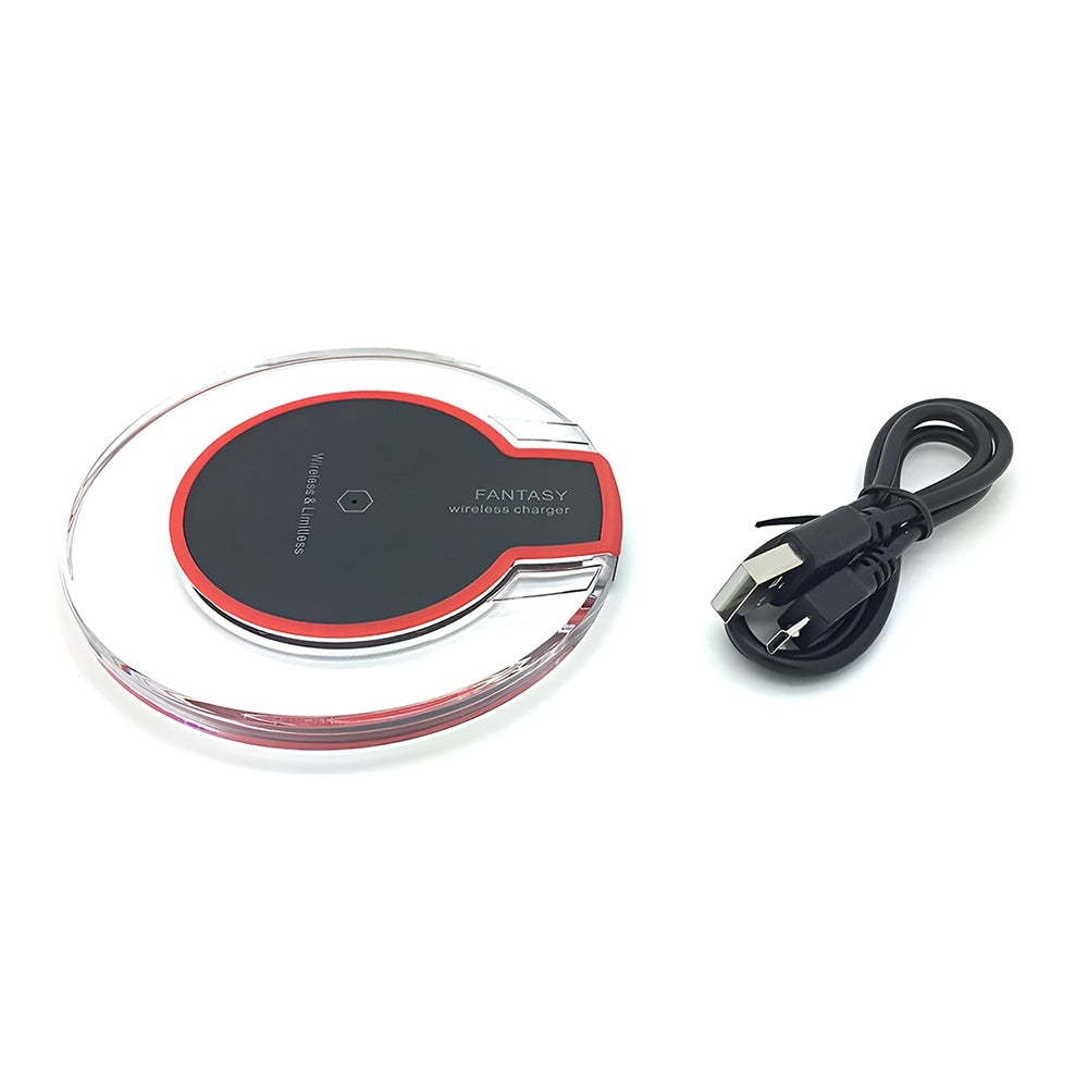 Carregador Wireless Slim Qi Para Celular Mesa - Branco