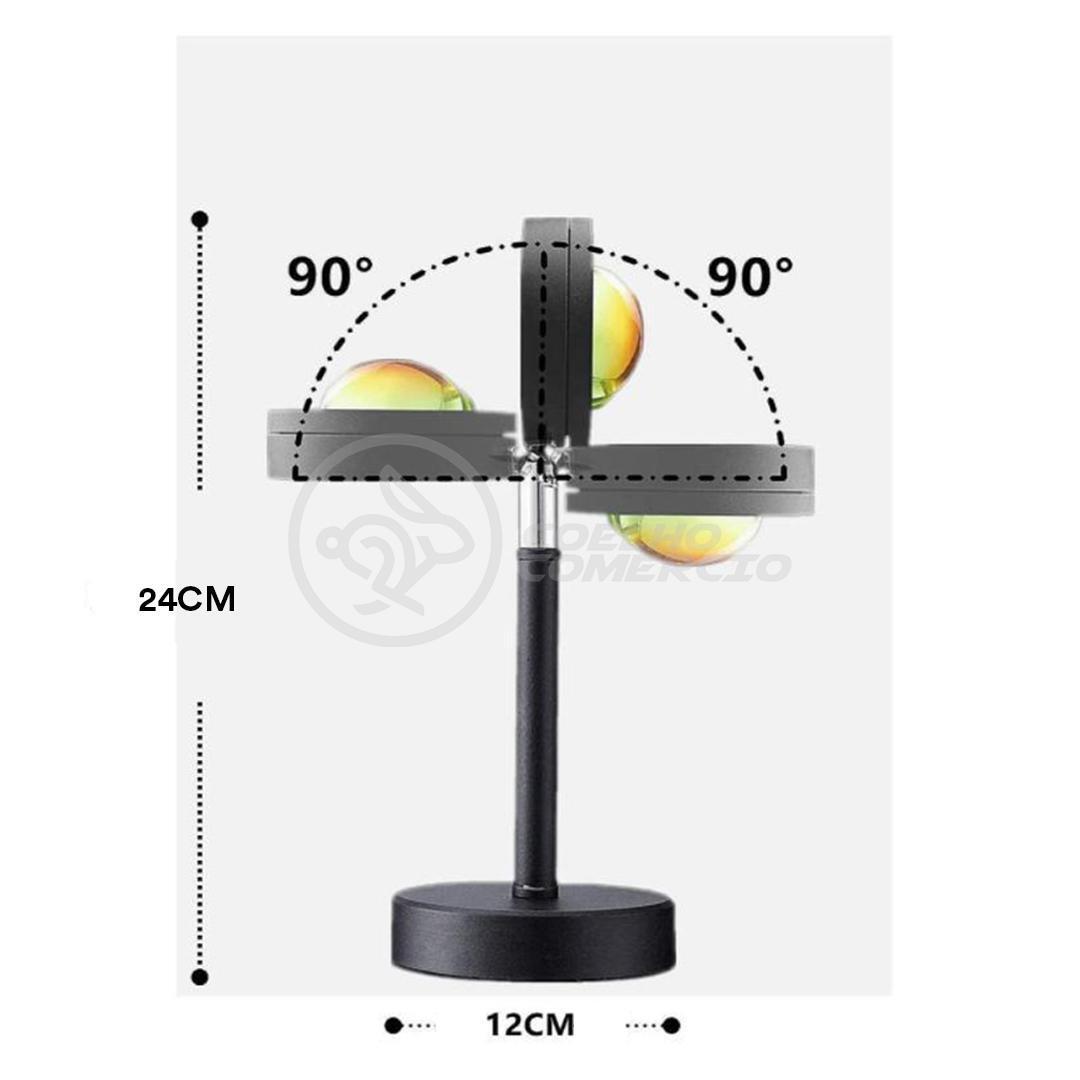 Projetor Sunset Ring Light USB Arco-íris Fotos TikTok