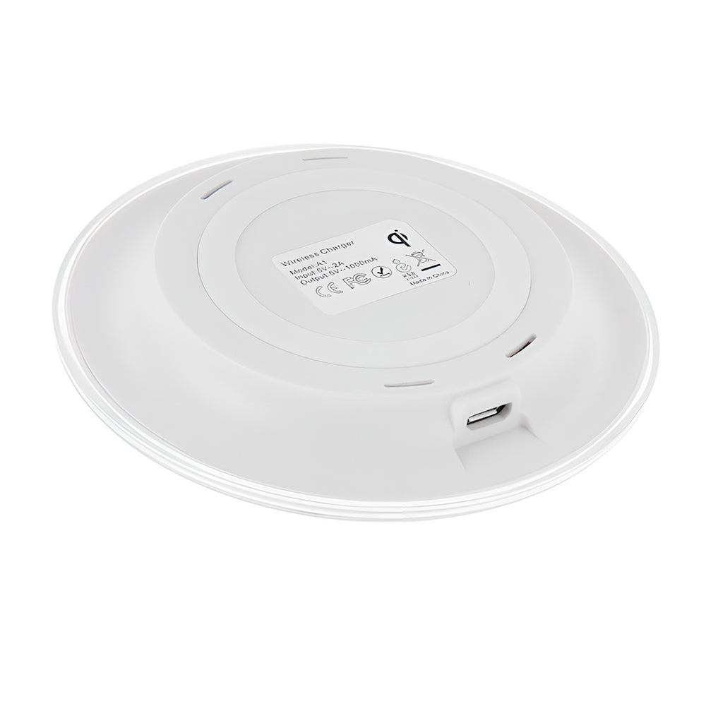 Carregador Wireless Slim Qi Para Celular Mesa - Branco
