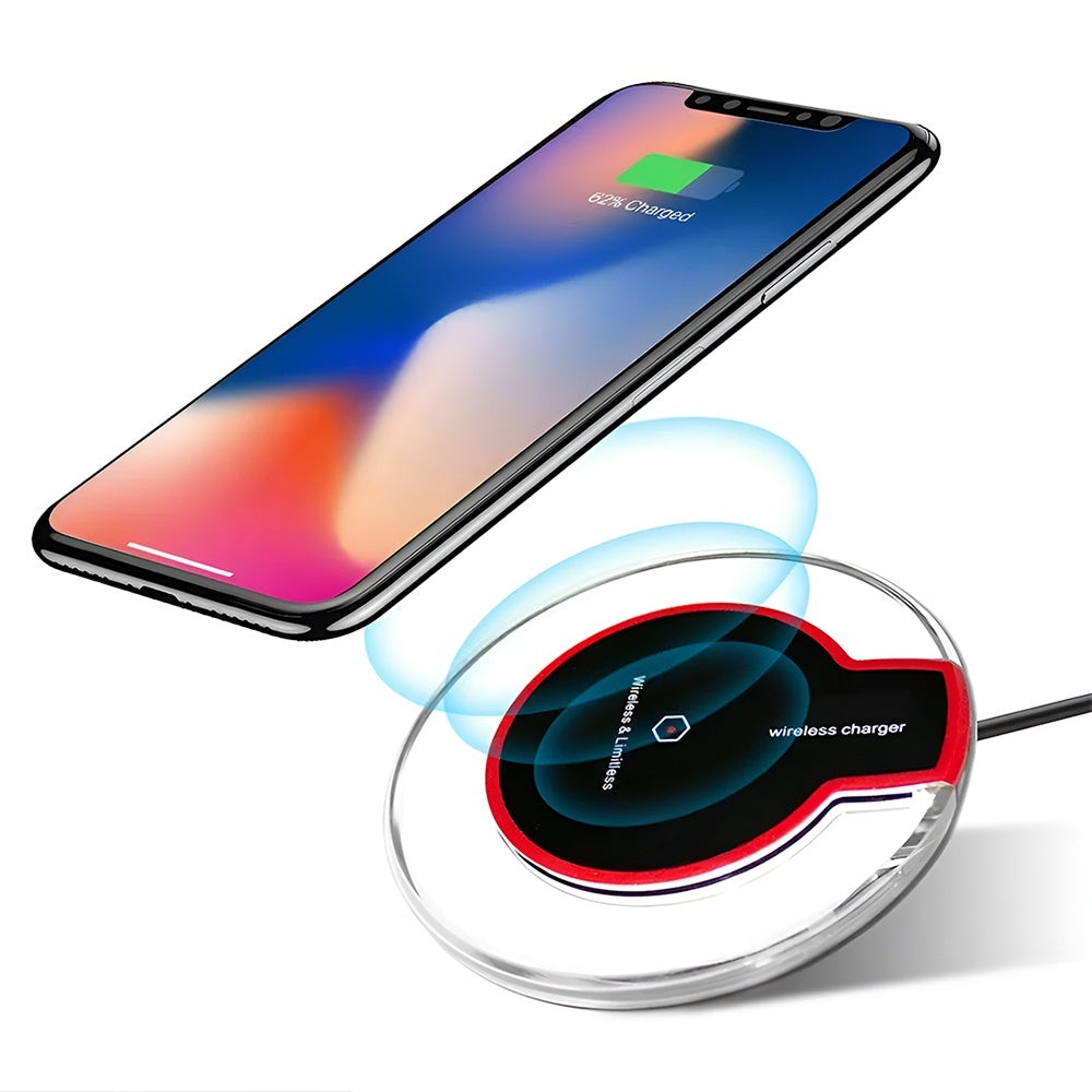 Carregador Wireless Slim Qi Para Celular Mesa - Branco