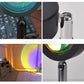 Projetor Sunset Ring Light USB Arco-íris Fotos TikTok