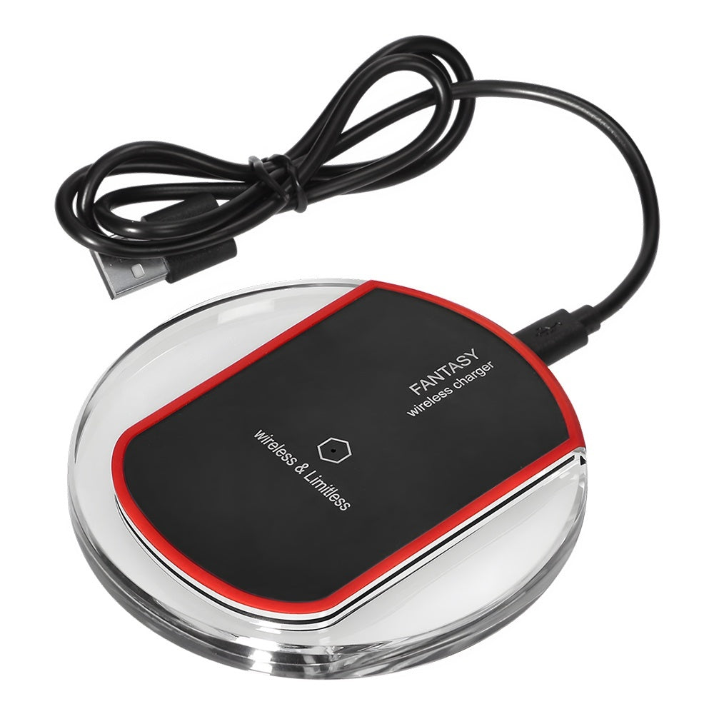 Carregador Wireless Slim Qi Para Celular Mesa - Branco